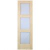 Flash Sale ⌛ Metrie French Door - Natural Pine - 3-Panel Frosted Glass - 24-in W x 80-in H 🛒