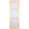Best Sale 😉 Metrie French Door - 3- Panel Frosted Glass - Natural Pine - 28-in W x 80-in H 😀