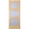 Best Sale 🎉 Metrie French Door - 3-Panel Frosted Glass - Natural Pine - 32-in W x 80-in H 🛒