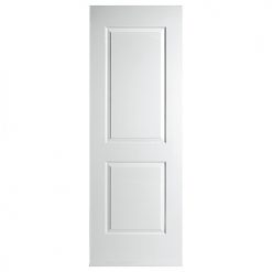 Discount ⌛ Metrie 2-Panel Slab Door - Primed Hardboard - Cambridge Collection - 24-in x 80-in x 1 3/8-in - White ✨