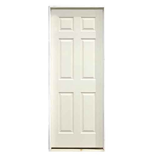 Wholesale π Metrie Prehung Interior Door - Traditional 6-Panel Hollow Core - Primed Hardboard - 30-in W x 80-in H π€©