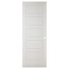 Promo ⭐ Metrie Pre-machined Interior Door Riverside 5 Panel Primed Hardboard 30-in W x 80-in H ❤️