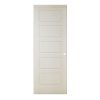Promo 😍 Metrie Interior Door - Pre-Machined - Riverside 5-Panel - Primed Hardboard - 32-in W x 80-in H 🛒