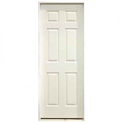 Flash Sale 🎉 Metrie Prehung Interior Door - Traditional 6-Panel Hollow Core - Primed Hardboard - 32-in W x 80-in H 😉