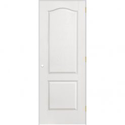 Budget 🧨 Metrie Prehung 2-Panel Interior Door - Primed Hardboard - Left-Hand Swing - 32-in W x 80-in H ⌛
