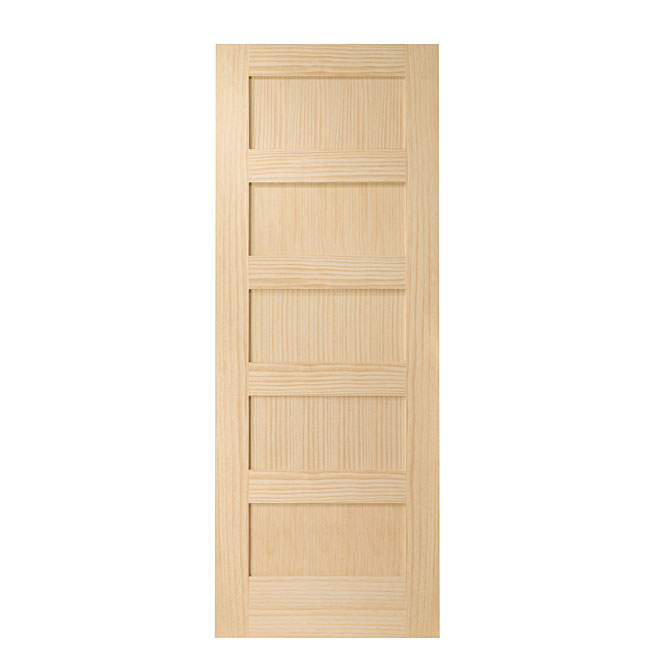 Promo π Metrie Interior Door Clear Natural Pine 5 Panel Hollow Core - 30-in W x 80-in H x 1 3/8-in T π