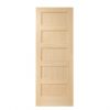 Outlet 💯 Metrie Door Slab - Interior - Natural Pine - Hollow Core - 5 Flat-Top Panels - Traditional Style 🌟
