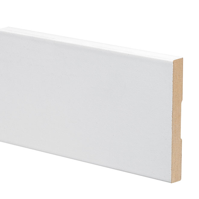 Discount β€οΈ Metrie Baseboard 1/2-in x 3 1/2-in primed MDF Contemporary 10-ft, pack of 10 β