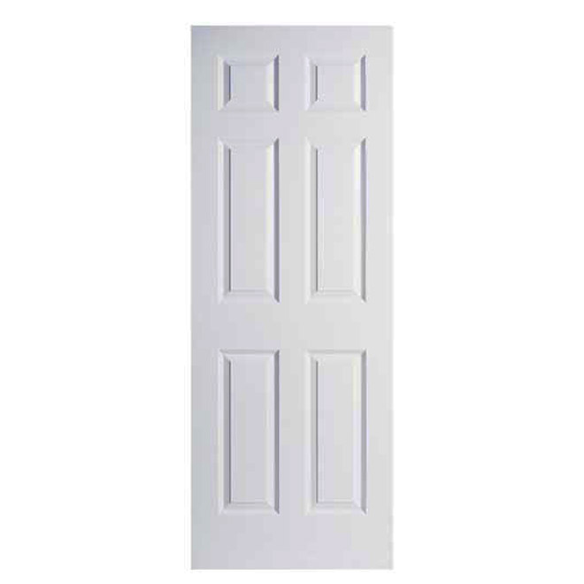 Wholesale β€οΈ Masonite 6-Panel Classic Interior Door - Hollow Core - 26-in W x 80-in L - Primed Hardboard π