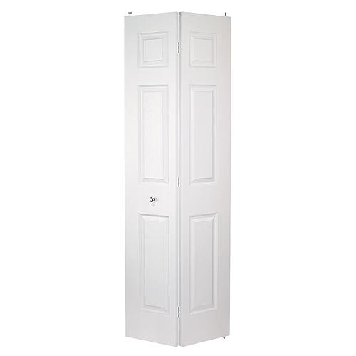 Discount 🥰 Masonite 6-Panel Bifold Door - Primed Hardboard - 32-in x 80-in x 1 3/8-in 🔔