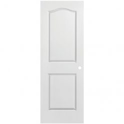 Cheapest 🎉 Metrie Door Slab - Arched Top 2-Panel Indoor - Lockset Bore - Primed Hardboard - Hollow Core - Traditional Style 🎁