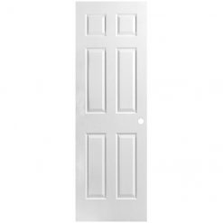 Discount 🧨 Metrie Interior Door - 6-Panel - Primed Finish - Hardboard - Lockset Bore - Hollow Core 🤩
