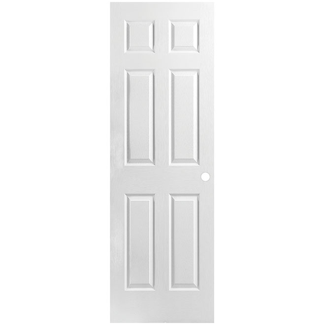 Discount 🧨 Metrie Interior Door - 6-Panel - Primed Finish - Hardboard - Lockset Bore - Hollow Core 🤩